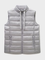 Crew Clothing Company Grey Metallic Padded Gilet - Image 5 of 5