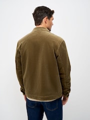 Crew Clothing Natural Sherpa-Lined Corduroy Shacket - Image 4 of 5