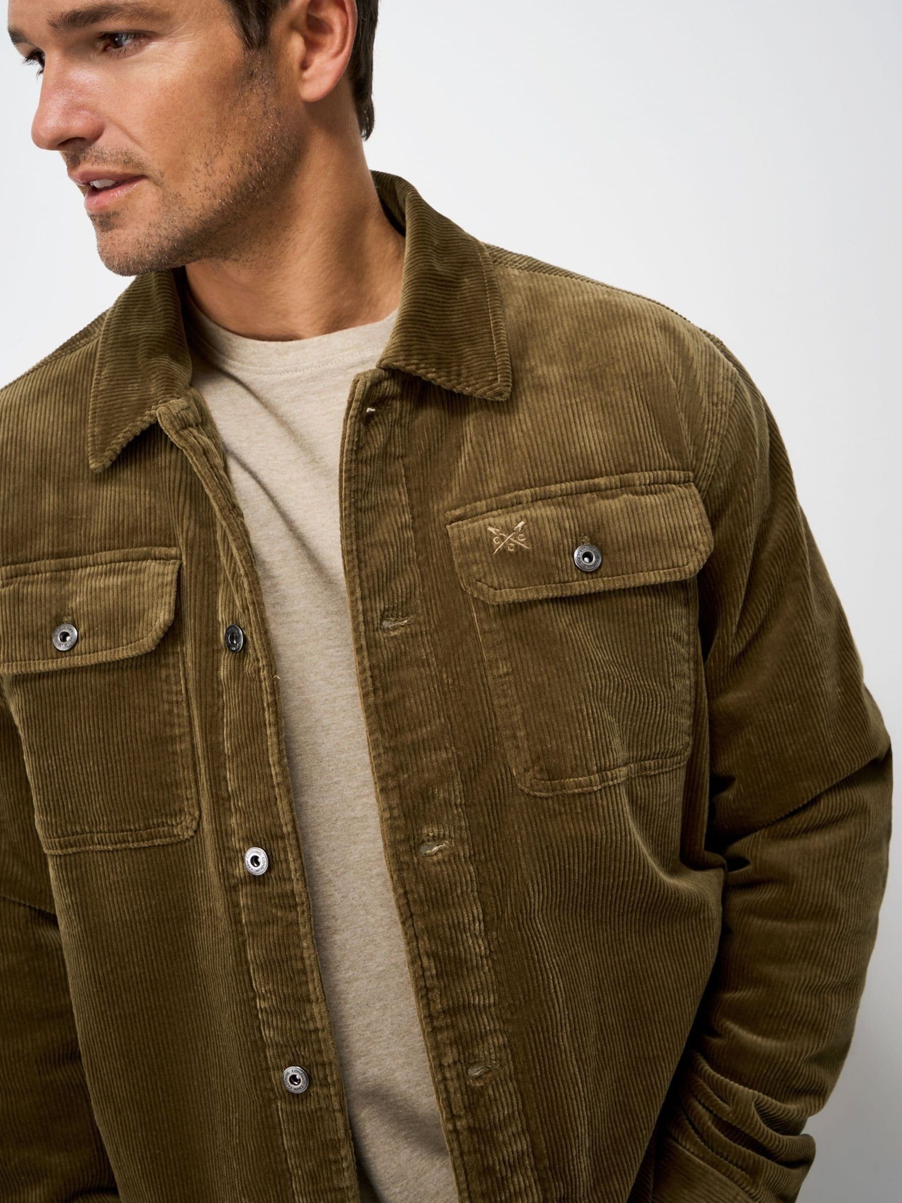 Kjøp Crew Clothing Sherpa-fôret kordfløyel Shacket from Next Norway