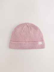 Rosa und creme: - Rib Baby Beanie - Bild 5 von 8