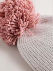 Pink Knitted Baby Pom Hat - Image 2 of 3
