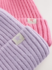 Pink/Violett - Rib Baby Beanie - Bild 5 von 5