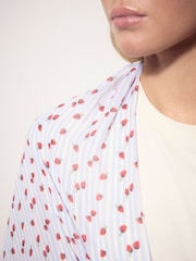 Blue Striped Strawberry Lightweight Scarf - Image 3 of 6