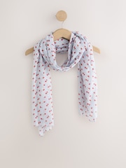 Blue Striped Strawberry Lightweight Scarf - Image 4 of 6
