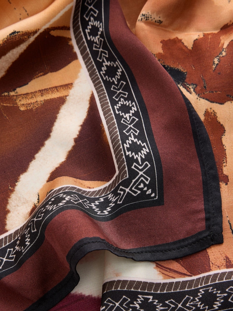 Multi Abstract Tie Waisted Print Sarong Skirt - Image 8 of 8