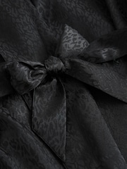 Rockett St George Black Animal Print Jacquard Satin Robe - Image 9 of 9