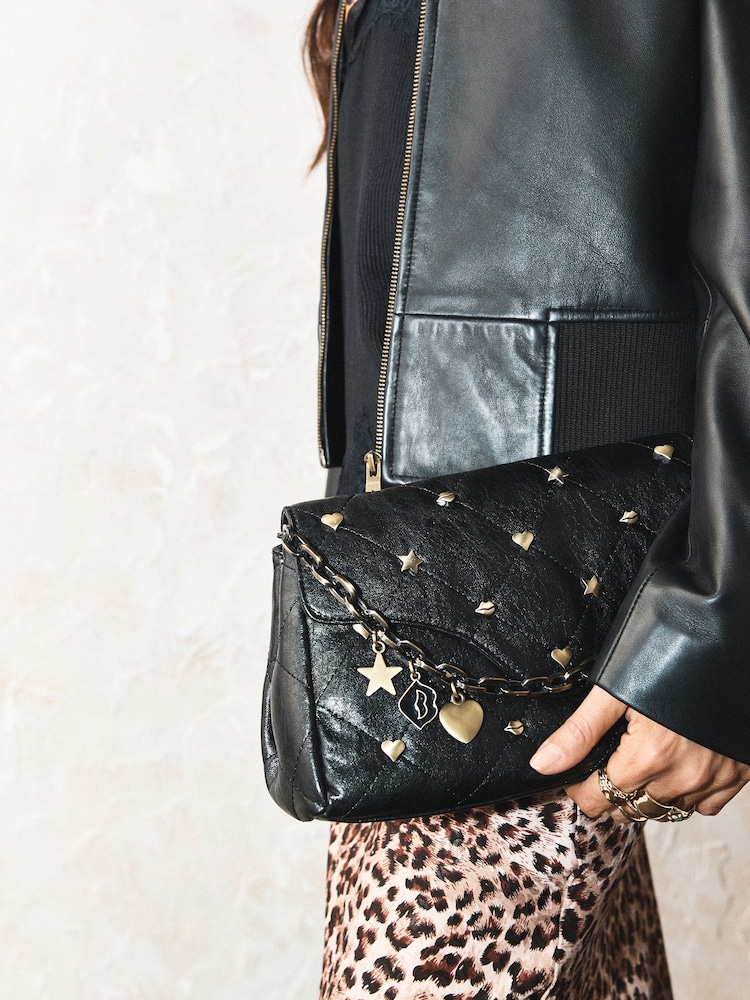 Rockett St George Black Studded Cross-Body Bag - Image 2 of 5
