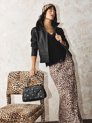 Rockett St George Black Studded Cross-Body Bag - Image 4 of 5