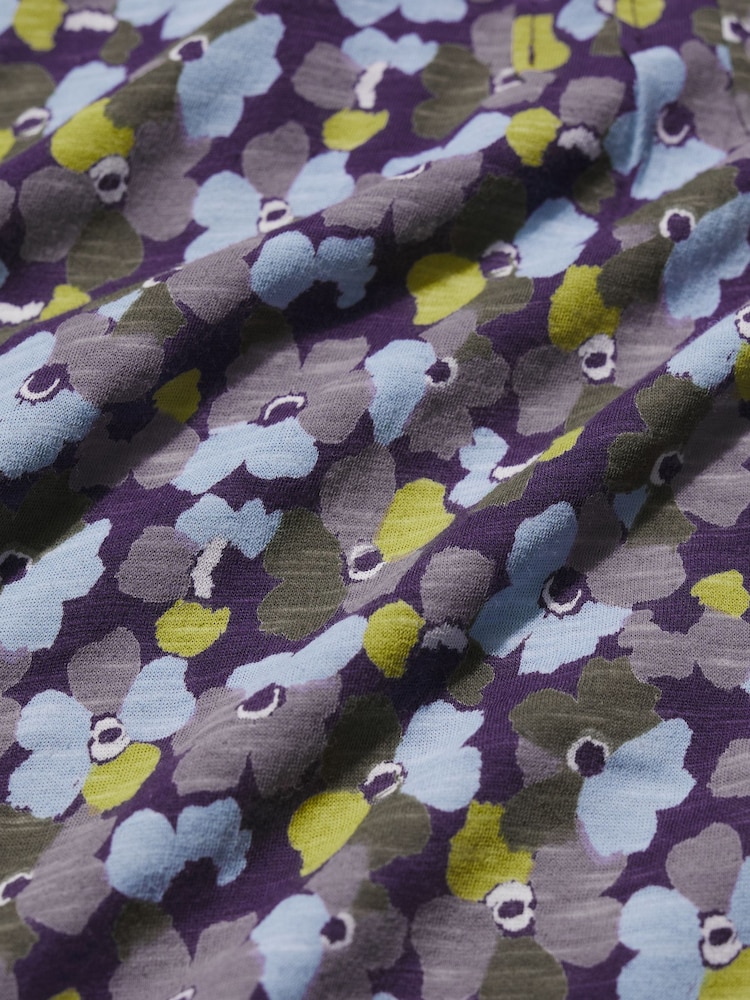 Seasalt Cornwall Purple 3/4 Sleeve Busy Lizzy Tunic - Image 5 of 5