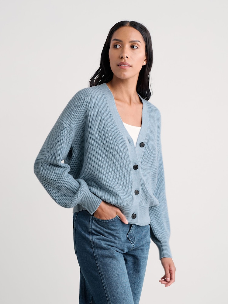Seasalt Cornwall Blue Winding Creek Cardigan - Image 1 of 5