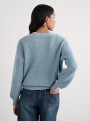 Seasalt Cornwall Blue Winding Creek Cardigan - Image 2 of 5