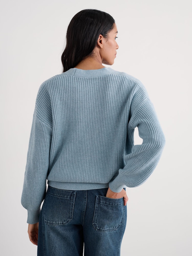 Seasalt Cornwall Blue Winding Creek Cardigan - Image 2 of 5