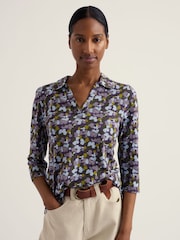 Seasalt Cornwall Purple Wavecrest Shirt - Image 2 of 5