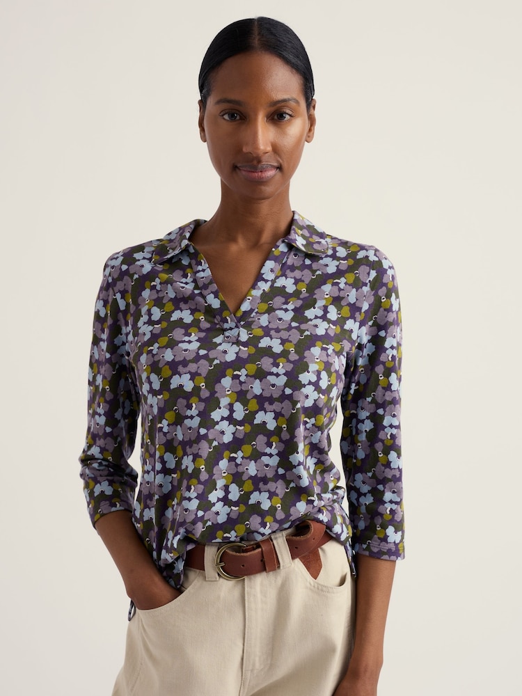 Seasalt Cornwall Purple Wavecrest Shirt - Image 2 of 5