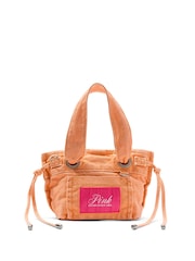 Victoria's Secret Pink Cantaloupe Orange Canvas Tote Bag - Image 2 of 4