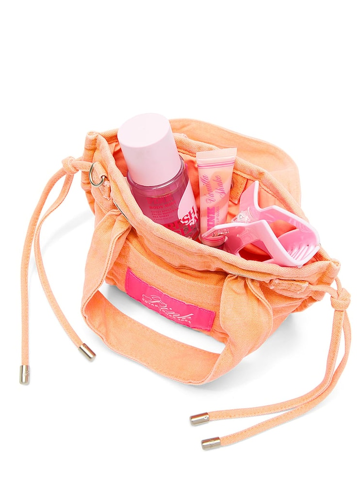 Victoria's Secret Pink Cantaloupe Orange Canvas Tote Bag - Image 4 of 4 Victoria's Secret Pink Cantaloupe Orange Canvas Tote Bag - Image 4 of 4