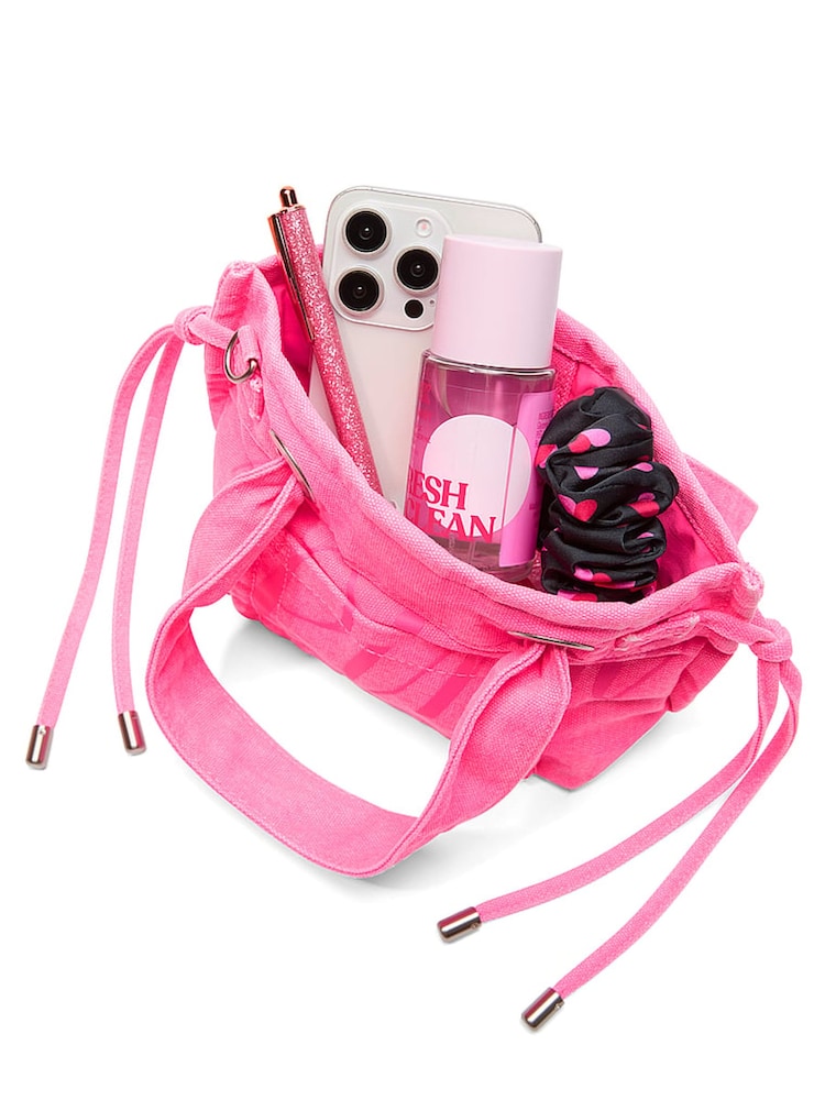 Victoria's Secret Pink Fall For Me Pink Mini Tote Bag - Image 4 of 4 Victoria's Secret Pink Fall For Me Pink Mini Tote Bag - Image 4 of 4