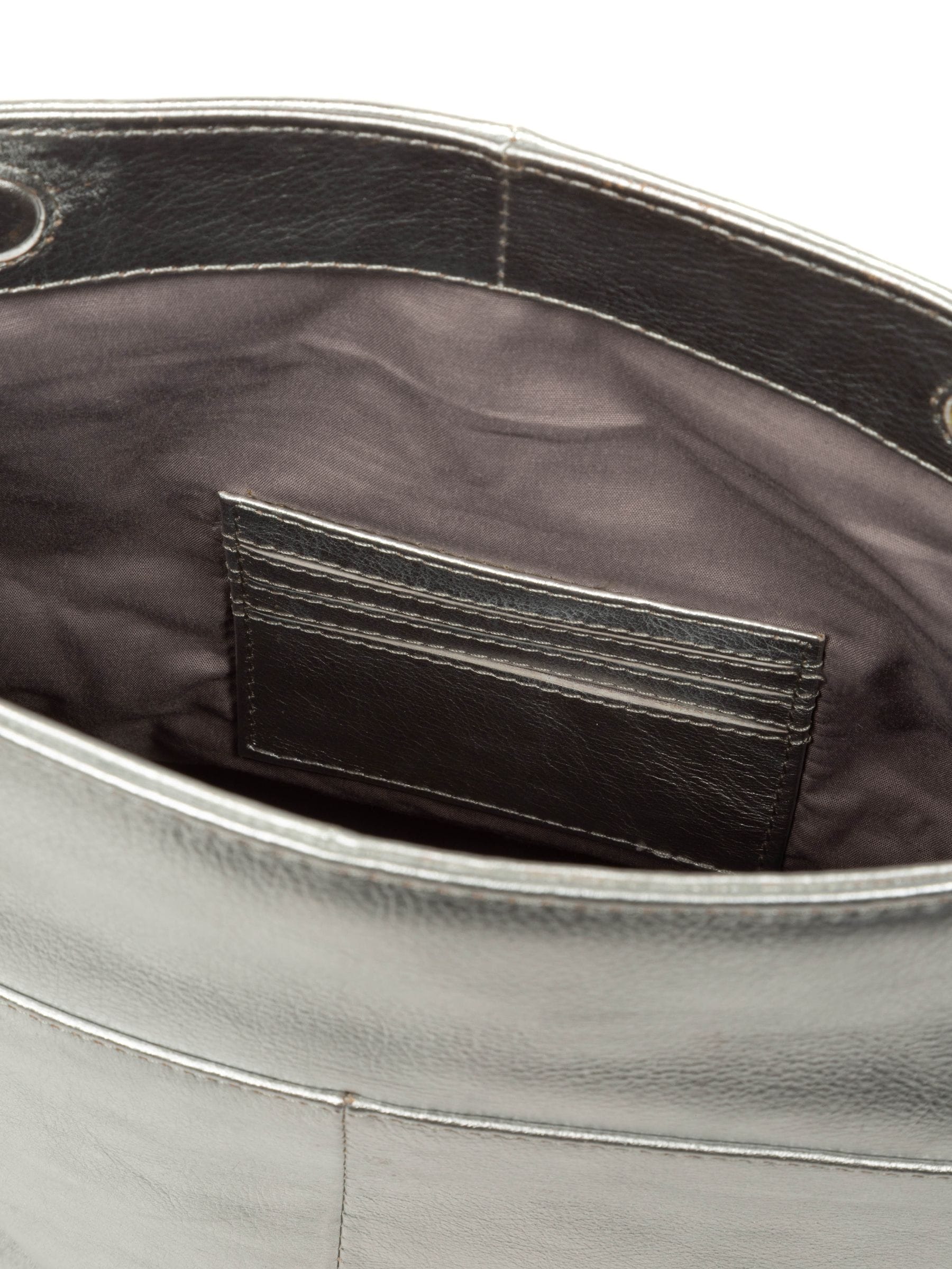 Buy Pure Luxuries London Silver Sabella Leather Clutch Bag from