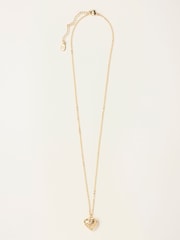 FatFace Gold Tone Heart Filagree Necklace - Image 1 of 2
