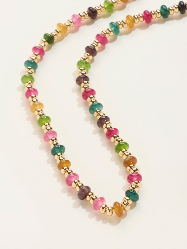 FatFace Multi Colour Colourful Bead Necklace - Image 2 of 2