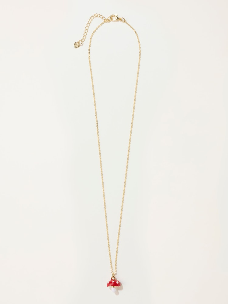 FatFace Red Toadstool Necklace - Image 1 of 3