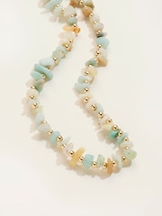 FatFace Green Stone Chip Necklace - Image 2 of 2