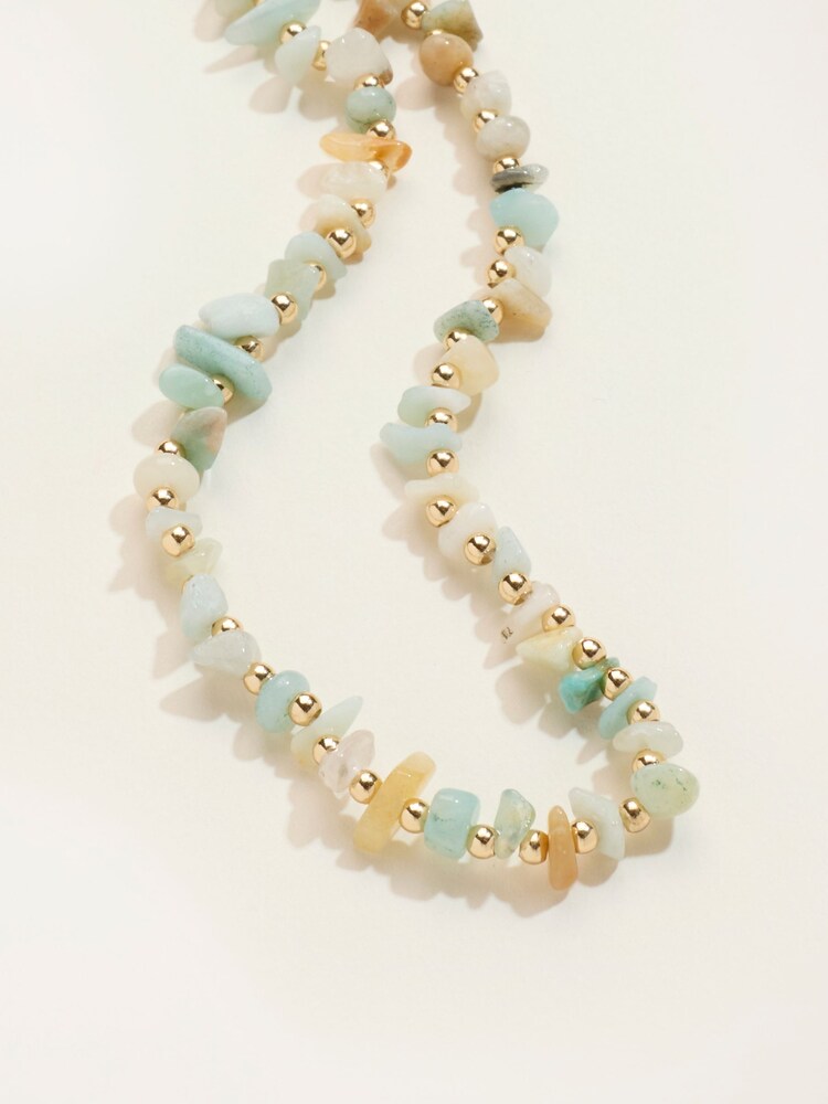 FatFace Green Stone Chip Necklace - Image 2 of 2