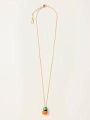 FatFace Orange Pumpkin Necklace - Image 1 of 2