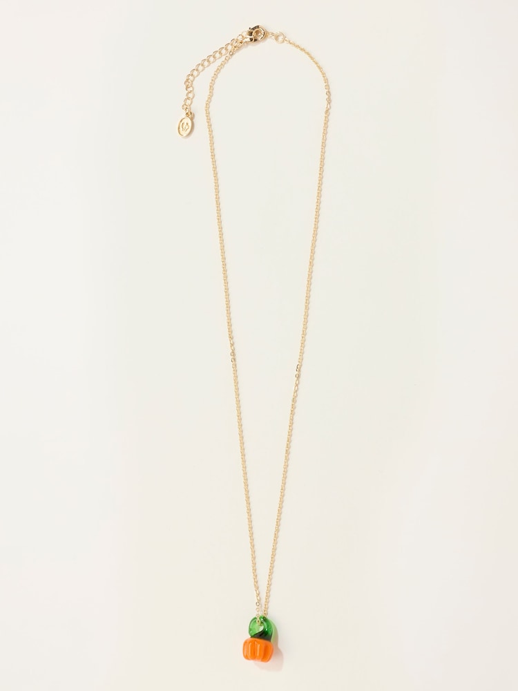FatFace Orange Pumpkin Necklace - Image 1 of 2