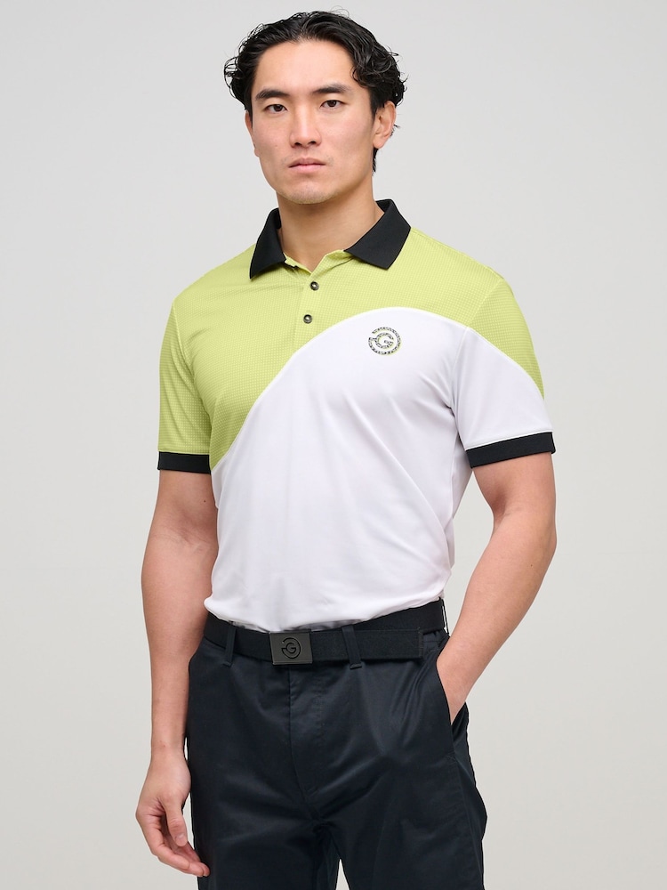 Galvin Green White Myron Breathable Short Sleeve Golf Shirt - Image 1 of 8
