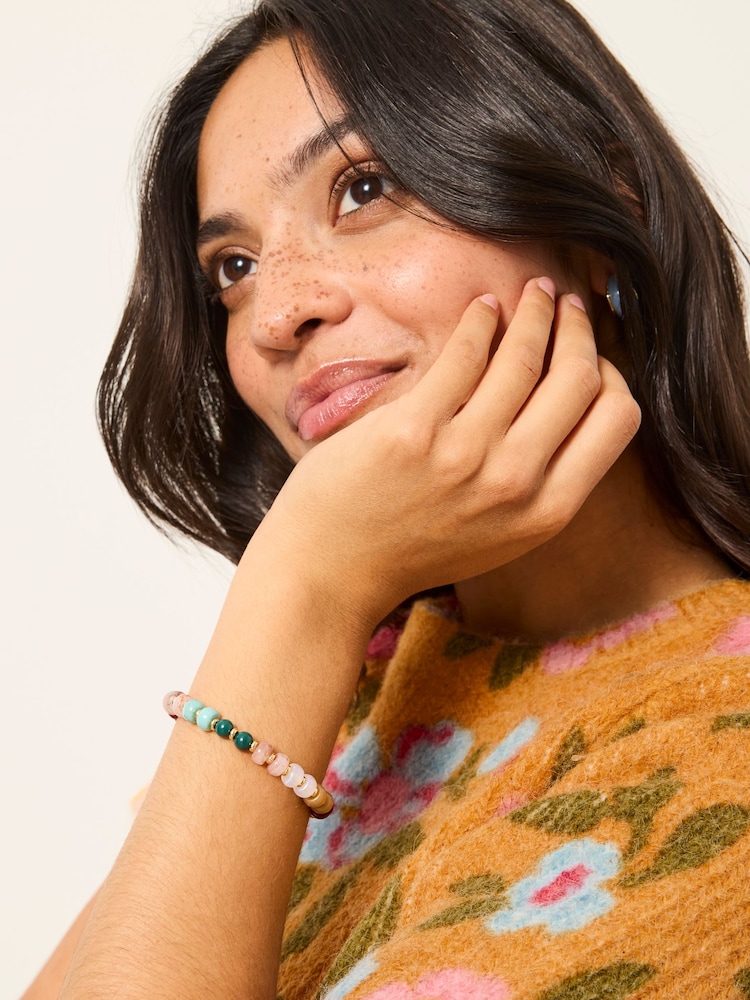 FatFace Multi Colour Stretch Bead Bracelet - Image 3 of 3