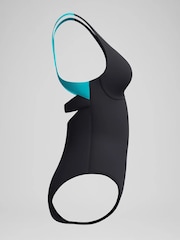 Speedo Black Solid Flex Band One Piece Swimsuit - Image 3 of 4