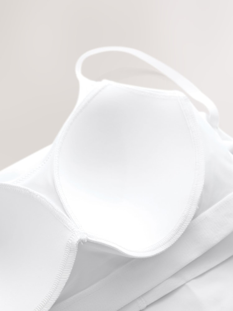 White Hidden Support Micro Cami Bra Top - Image 2 of 3
