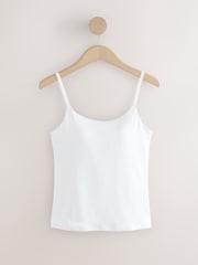 White Hidden Support Micro Cami Bra Top - Image 5 of 7