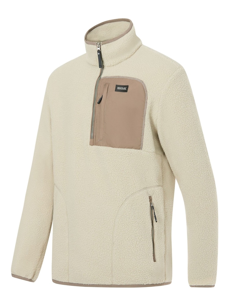 Cream - Regatta Frankie Borg Fleece mit halbem Reißverschluss - Bild 2 von 4 Cream - Regatta Frankie Borg Fleece mit halbem Reißverschluss - Bild 2 von 4