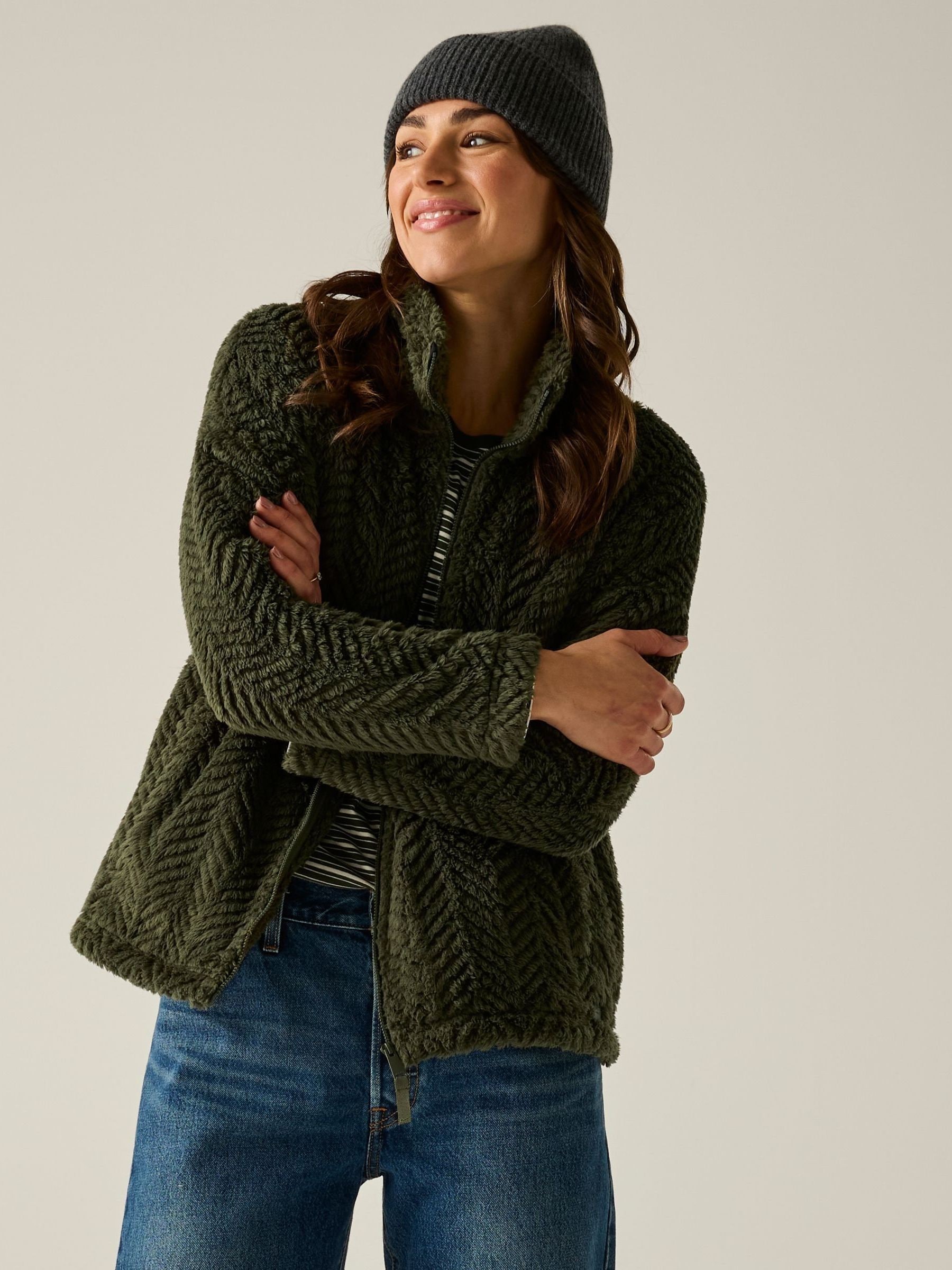 Regatta Women's Khaki Cosy Ayana Fleece In | Size: 8 - Image 4