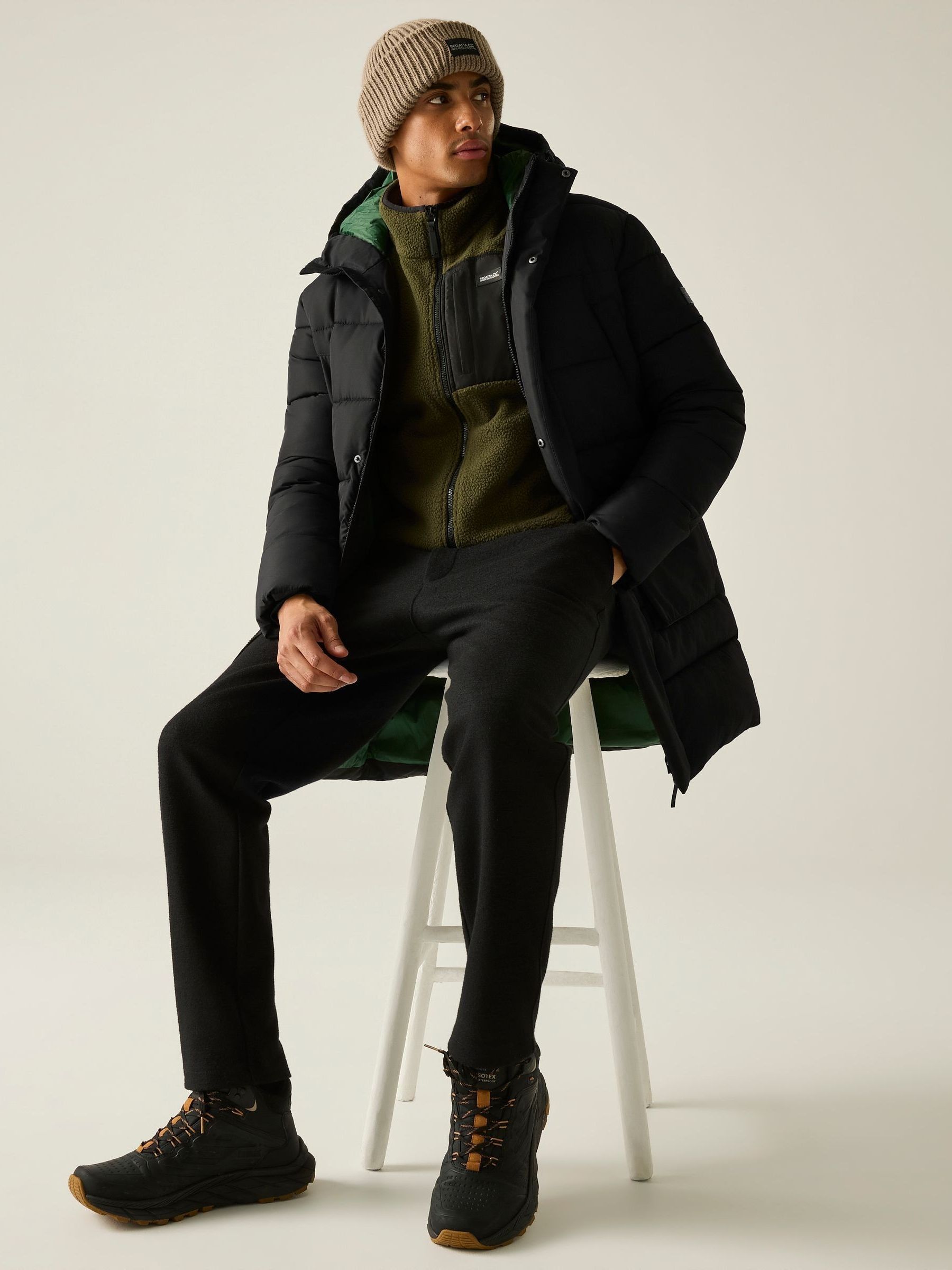 Regatta Men's Black Marek Long Line Insulated Quilted Jacket In | : Extra Large - Image 4