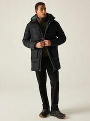 Regatta Black Marek longline Baffled Jacket - Image 4 of 11
