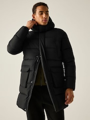 Regatta Black Marek longline Baffled Jacket - Image 5 of 11