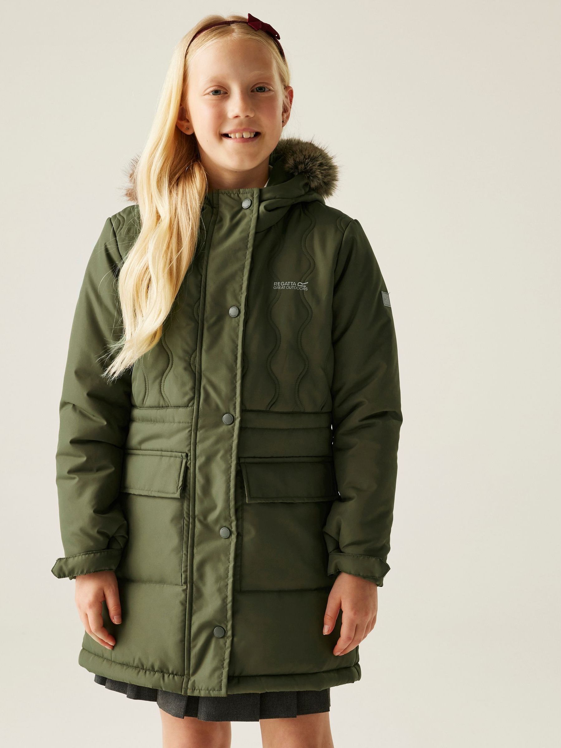 Regatta Unisex Khaki Fabrizia Water-Repellent Insulated Padded Jacket In | : Size 5-6 Years - Image 4