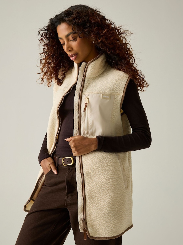 Regatta Cream Frankie Borg Longline Fleece - Image 1 of 10