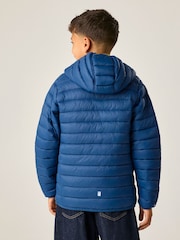 Regatta Aviator Blue(Wild Lime) Junior Hooded Marizion Baffled Jacket - Image 3 of 6