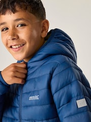 Regatta Aviator Blue(Wild Lime) Junior Hooded Marizion Baffled Jacket - Image 4 of 6