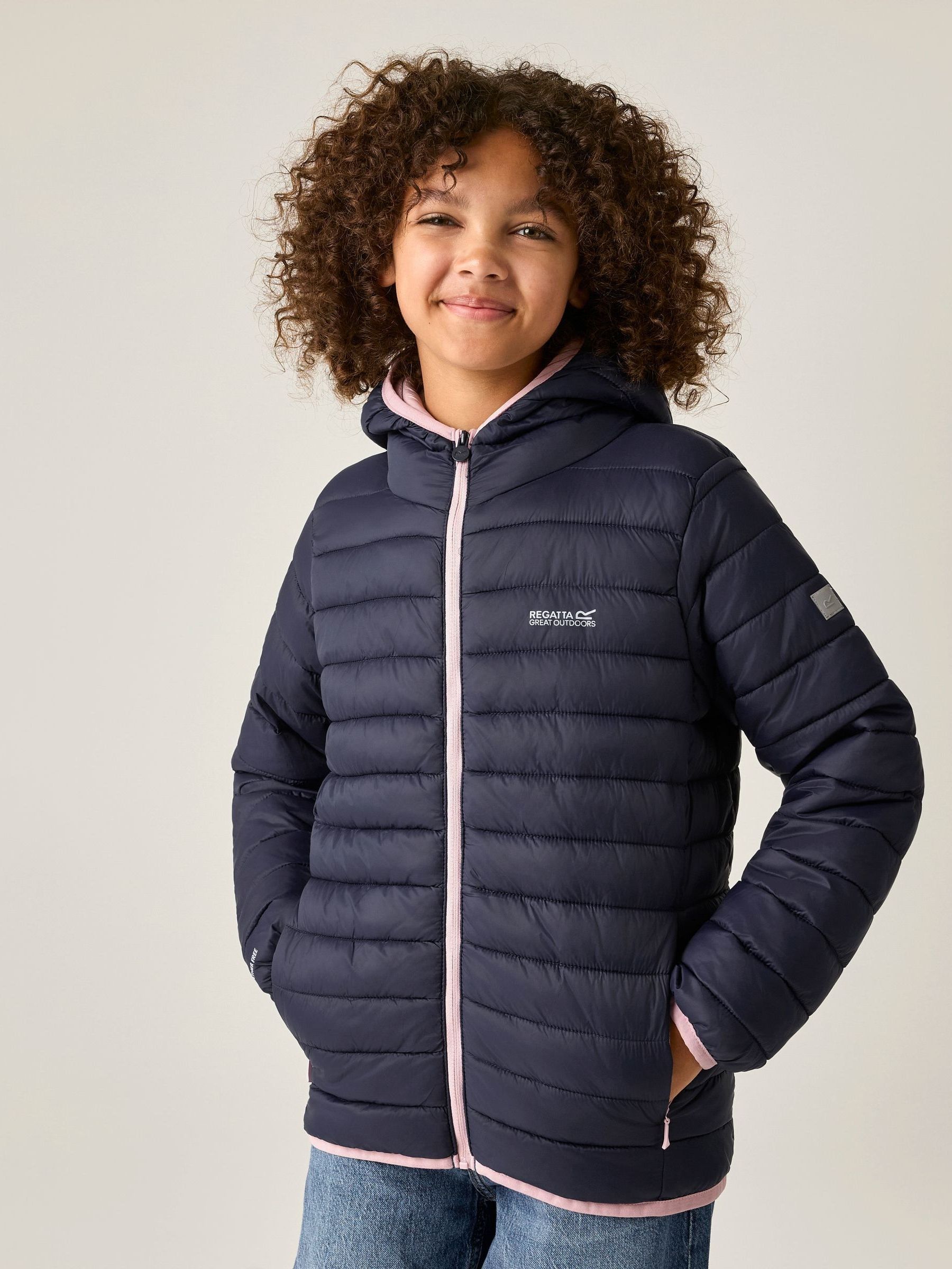 Regatta Unisex Navy Hooded Marizion Padded Jacket In | : Size 15-16 Years - Image 3
