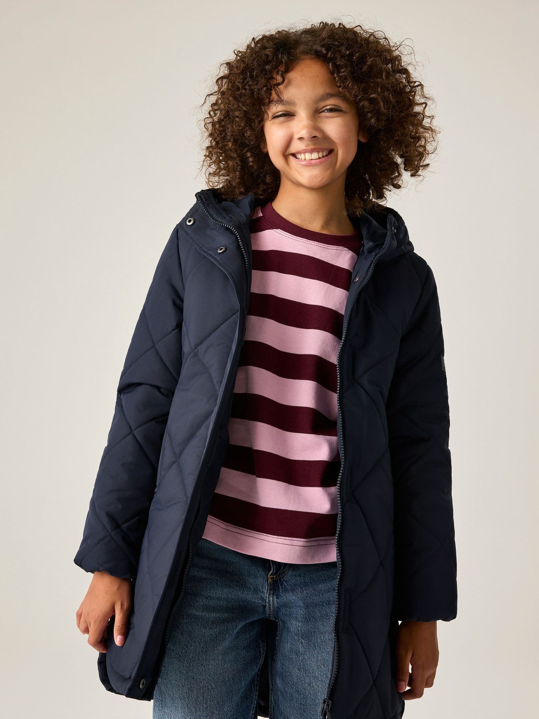 Regatta Girls Blue Junior Elryse Quilted Jacket - Image 1
