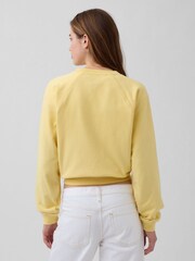 Gap Yellow French Terry Raglan Logo Sweatshirt - Image 2 of 4