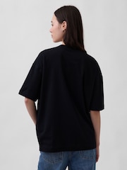 Gap Black Vintage Soft Athletic Logo Longline T-Shirt - Image 2 of 5