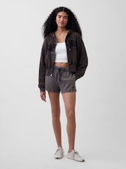 Gap Black 3 inch French Terry Relaxed Logo Sweat Shorts - Image 4 of 5