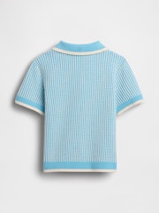 Gap Textured Polo Jumper (6mths-5yrs) - Imaginea 3 din 3