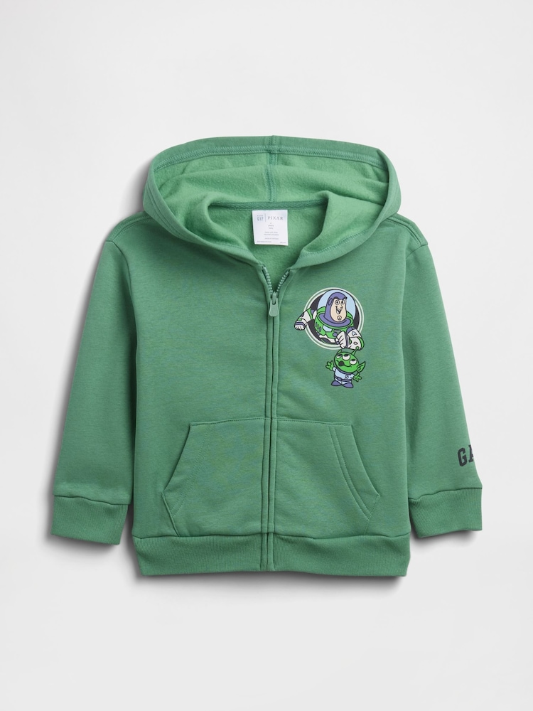 Gap Green Buzz Lightyear Disney Relaxed Zip Hoodie (4-13yrs) - Image 1 of 3 Gap Green Buzz Lightyear Disney Relaxed Zip Hoodie (4-13yrs) - Image 1 of 3